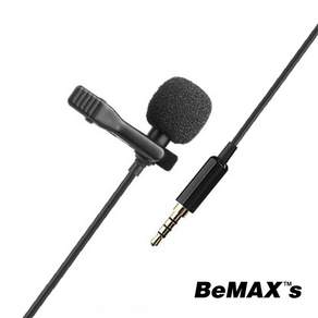 줌수업마이크 온라인강의용 유튜브용 3.5mm 스마트폰 카메라 핀마이크 비맥스BM-350