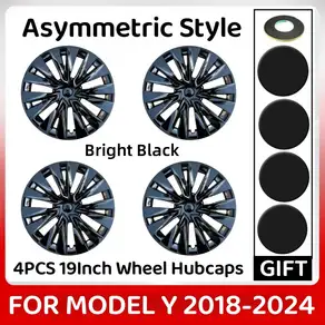 4PCS HubCap 19 인치 휠 캡 자동차 성능 교체 허브 테슬라 모델 Y 2020-2024 용 림 커버 액세서리