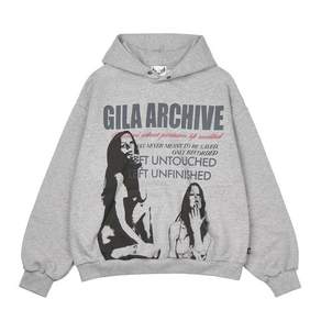 길라아카이브 TWICE GIRL OVER SIZE HOODED_GREY
