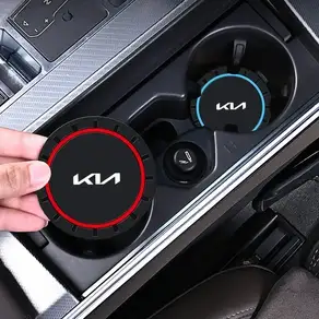 2pcs 자동차 터 미끄럼 방지 실리콘 매트 워터 컵 패드 Rio Soul Seltos Forte K5 K3 Niro Sorento Stinger Sge