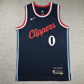 NBA 로스앤젤레스 클리퍼스 2025년형 0번 러셀 웨스트브룩 3세 유니폼 농구 상의 민소매 조끼 티셔츠