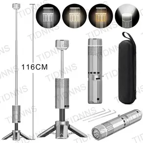 스탠드가 있는 텔레스코픽 캠핑 가능 보관 조명 휴대용 충전식 10500MAH 가방이 조명