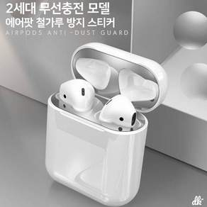 에어팟 2세대 무선 충전 모델 전용 철가루 방지 메탈 스티커 5종 유닛 필름 케이스