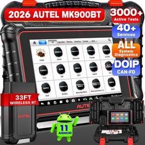 Autel 스캐너 MaxiCOM MK900BT 2026 MK900-BT V2 0 양방향 진단 도구 MK900 MX900 MK808S MK808Z 8인치 업그레이드 3000회
