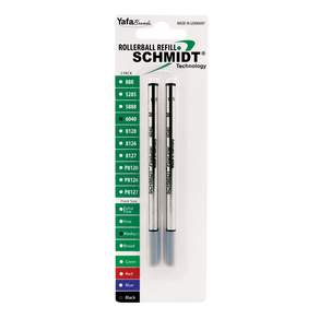 Schmidt 6040 파인라이너 스프링 장착 리필 1.0mm 블랙 2팩 블리스터 (SC58117) | 부드럽고 일관된 필기를 위한 독일산 | Monteverde USA