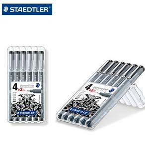 스테들러 피그먼트 라이너 4+2set 6자루 세트 308 SB6P 디자인용펜 드로잉펜