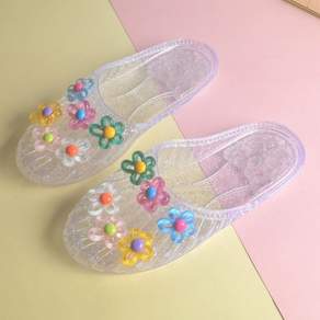 엘리다움 블루밍 플라워 참 젤리 슬리퍼 DIY 꾸미기 비치 슬리퍼 여름 물놀이 장마