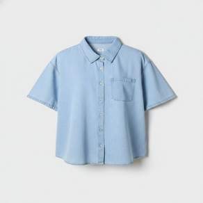 SPAO 릴랙스핏 반팔 데님 셔츠_SPYJG24G01