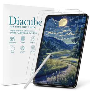 다이아큐브 아이패드 미니 8세대 8.4 종이질감 신소재 9H강화쉴드 항균 블루라이트차단 액정보호필름 2P 간편부착