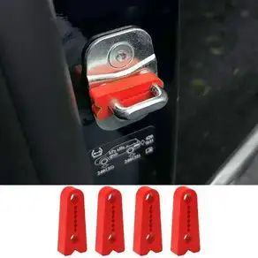 자동차 도어 충격 흡수 실리콘 커버 소음 방지 패드 4P
