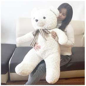 국산대형곰인형 러브체크BIG 국내생산곰돌이 감성곰인형 크리스마스선물