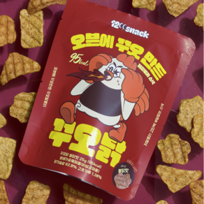오븐에 구운 저칼로리 단백질 스낵 꾸오닭 불닭맛