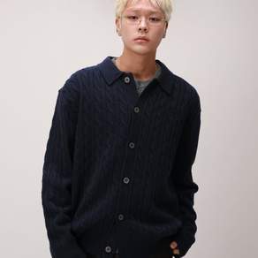 디벨로브 남성 카디건 소프트 케이블 카라 가디건 5013286971