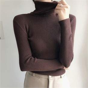 여자 터틀넥 골지 목티 겨울이너 기본 목티 슬림핏 8색
