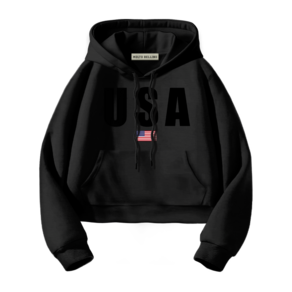 몰토벨리노 몰토벨리노 SF USA 세미오버핏 크롭 후드티N