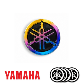 YAMAHA 오토바이스티커 레인보우 원형로고 야마하 바디엠블럼 스쿠터 바이크 튜닝