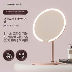 LED 조명거울 대형 충전식 메이크업용 각도조절 집게형