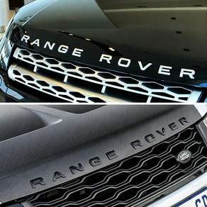 랜드로버 레인지로버 본넷 레터링 엠블럼 RANGE ROVER 후드 로고 ABS 3M 양면테이프 차량 튜닝