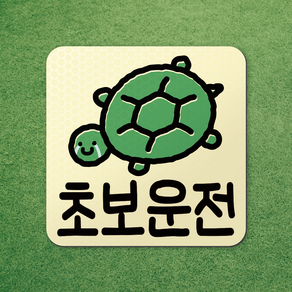 왕 초보 운전 반사 자석 스티커 탈부착 차량 면허 연수 노랑 마그네틱 마그넷 자동차