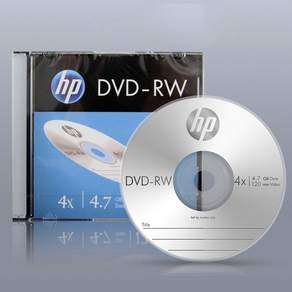 WISHPICK Media DVD-RW 4x 4.7GB 1개입 슬림 케이스 10장 CD보관