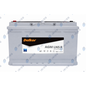 델코 Delkor AGM105R Silver LN6 차량용 AGM 배터리 12V 105Ah R타입 ISG 스탑앤고