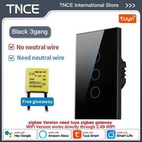 TNCE 스마트 터치 스위치 WiFi Zigbee 1구 2구 3구 4구 무선 앱제어 알렉사 구글홈
