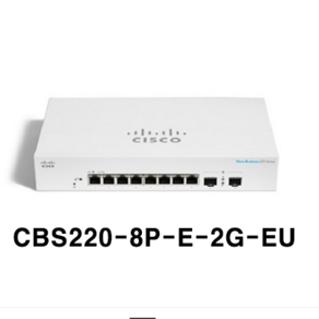 시스코 CBS220-8P-E-2G-EU 기가비트 POE 65W 8포트 2SFP광포트 스위치허브