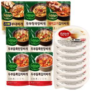 CJ 한끼식사 햇반 국탕찌개 세트 (햇반7+두부듬뿍 김치찌개2+두부듬뿍 된장찌개2+스팸 부대찌개+청국장찌개+돼지고기 김치찌개)