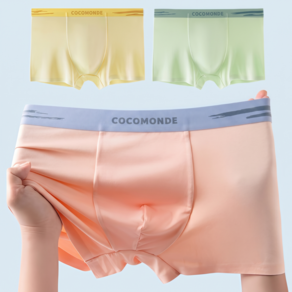 코코몽드 KC인증 부드럽고 감촉좋은 50수 초등학생 남아용 드로즈 사각팬티 3종세트