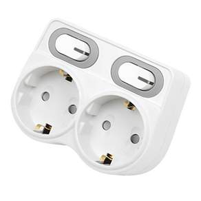 에코파워탭 국내 제조 LED 절전형 L자형 멀티탭 2구 EPM-402L