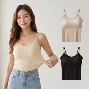 에어리 심리스 브라탑 노와이어 캡나시 2종세트