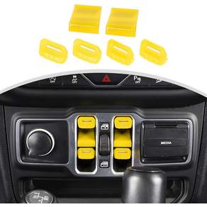 체로카 6PCS 윈도우 스위치 버튼 및 컨트롤 커버 트림 키트 Jeep Wrangler JL JLU Gladiator JT 2018-2026용 실내 액세서리