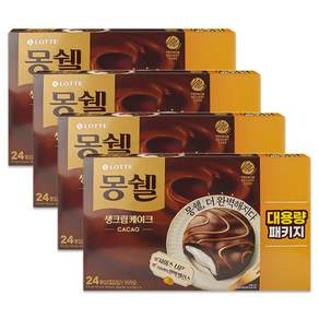 롯데 몽쉘 생크림케이크 카카오 대용량 패키지 816g