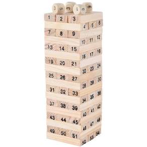 파피앙 블록쌓기(소-58pcs) 보드게임 나무쌓기게임 젠가 균형잡기게임 완구