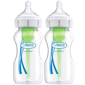닥터브라운 와이드넥 옵션스플러스 유리젖병 270ml 2p