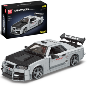 Wakku 테크 자동차 레고호환블럭 닛산 GT-R 34 슈퍼카