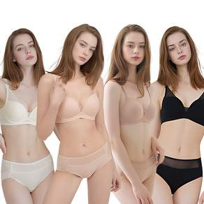 비비안 노와이어 심리스 보정 브라팬티세트 TV홈쇼핑 구성 4+4 8종
