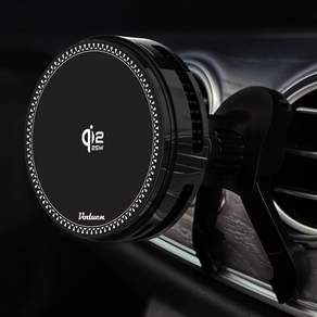 보듀엔 QI2.2 25W 초고속 냉각 맥세이프 차량용 핸드폰 무선충전 거치대 VC PRO 송풍구형 + 대시보드 + 자석링