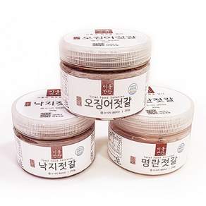 [이룸반찬] 국내 제조 저염 젓갈 3종 세트 오징어 + 낙지 + 명란 250g x 3 HACCP 인증