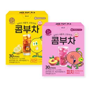우리차 콤부차 레몬 30T + 피치 30T