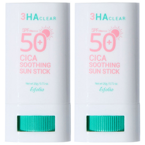 쓰리하 클리어 시카 보송 선스틱 2개 20g SPF50+ PA++++ 노세범선스틱 저자극테스트완료