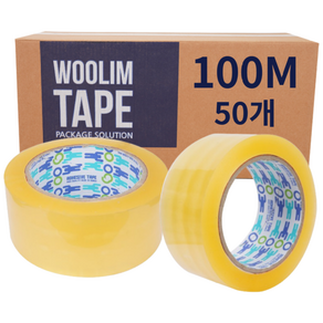 [우림BK] 57mic 대용량 박스테이프 100M 투명 woolimtape