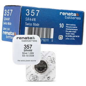 레나타 RENATA 357 SR44W 산화은 코인전지 10개입 1.55V 스위스 정품 시계배터리[pw]