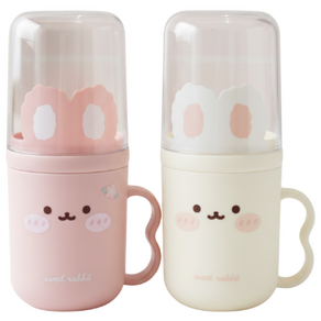 블레씨 [KC인증] 어린이 휴대용 양치컵 토끼 칫솔케이스