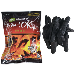 한방에OK 간편점화 착화숯 캠핑 숯불 바베큐 구이용 번개탄 대용