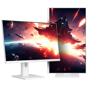 크로스오버 27인치 화이트 QHD 210Hz Nano IPS 피벗 Ai 게이밍 초광색역 DCI-P3 105% 밝기 550nit sRGB 148% 모니터 (27QNA955)