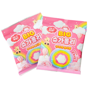 슈가롤리 무지개 솜사탕 10g 빅슈가롤리 낱개 1개 5개 15개