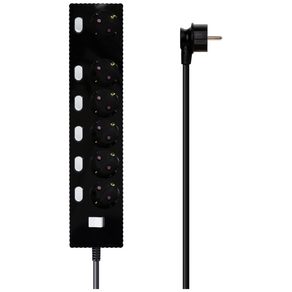 파워존 자동소화 4000W 고용량 웨이브 개별스위치 과부하차단 6구 멀티탭 50cm 1.5m 3m 5m 7m