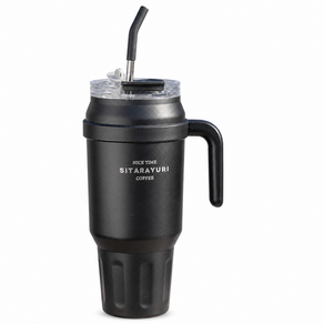 FOCUS 빅메가1400ML 초대용량 텀블러 듀얼음수 이중진공 빨대 보온 보냉 스텐 콜드컵