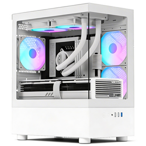 국대PC ALL신품 라이젠5 5500 RTX5050 600W 화이트 어항 케이스 복구내장 오피스 프로그램 윈도우설치